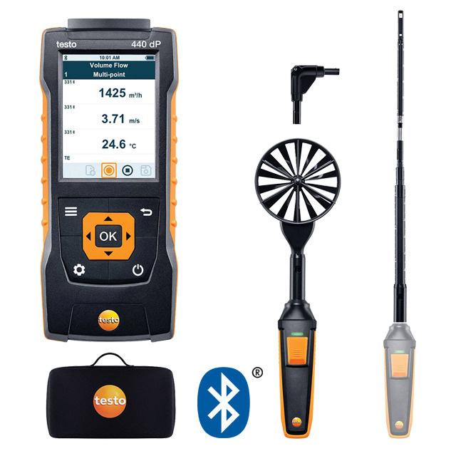 Anémomètre multifonctions testo 440 dP - set vitesse