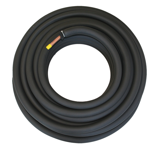 Couronne de cuivre monotube 5/8" 20m - Isolation noire 13mm M1