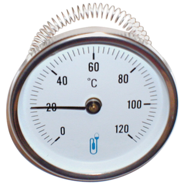Thermomètre à cadran "applique" - Ø80mm 0 à 120°C