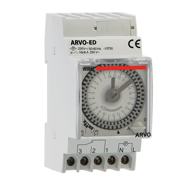 Interrupteur horaire analogique ARVO-ED Vemer - Rail DIN